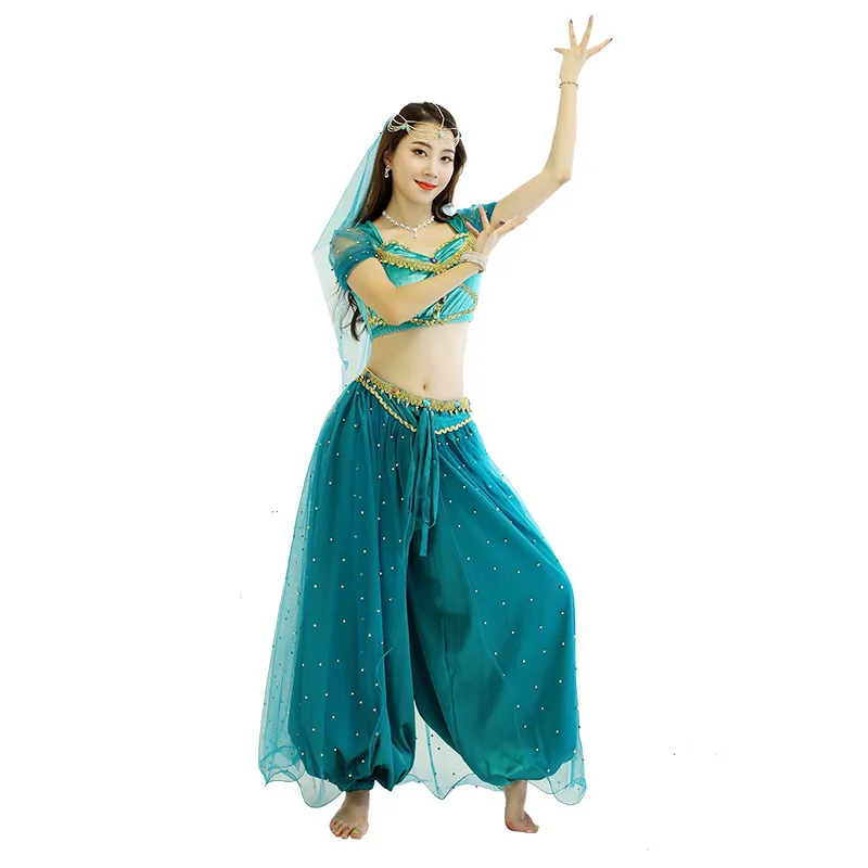 Top Trends: Jasmine Costume Women Aladdin Halloween Outfit Belly Dance Princess Jasmine Costume Adults Festival Arabian Party Cosplay Shoppable Styles