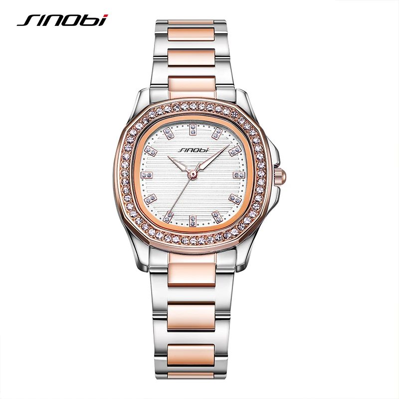 Top Trends: SINOBI Hot Selling Wrist Watches For Women Stainless Steel Gold Female Watch Diamond Wristwatch Quartz Wrist Watch Ladies Clock Shoppable Styles