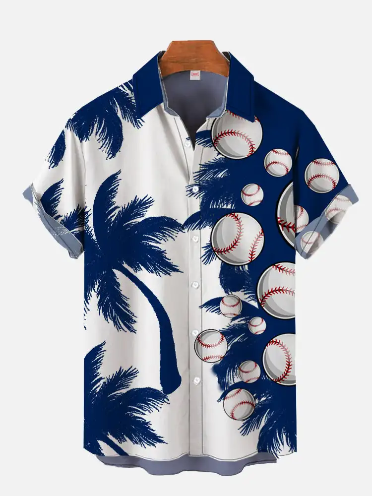 Top Trends: Summer Coconut Tree Print Shirts Men&#039;s Hawaiian Shirts Beach Leisure Fashion Shirt Beach Landscape Element Short Sleeve Shirts Shoppable Styles