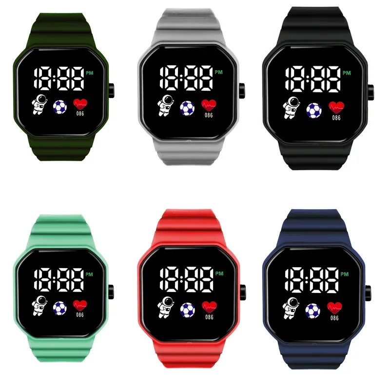 Top Trends: Disney LED Square Dial Children's Electronic Watch Smartwatch Astronaut Heartbeat Football PM Time Display Can Be Switched Shoppable Styles