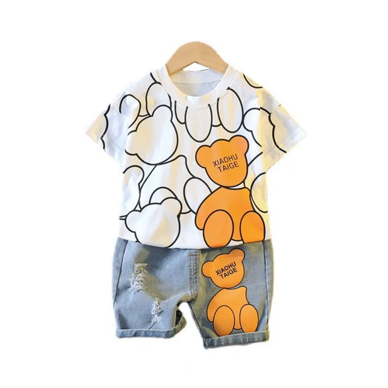 Top Trends: New Summer Baby Girls Clothes Suit Children Boys Fashion Cartoon T-Shirt Shorts 2Pcs / Sets Toddler Casual Costume Kids Tracksuits Shoppable Styles