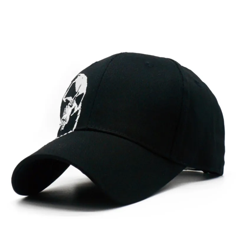 Top Trends: Embroidered Skull Cap For Men Cotton Sports Baseball Caps Fashion Black Pattern Women Snapback Army Male Cap Hip Hop Bone Shoppable Styles - Image 2