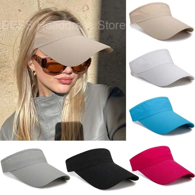 Top Trends: Fashion Breathable Air Sun Hat For Adult Adjustable Visor UV Protection Top Empty Solid Beach Tennis Golf Running Sunscreen Cap Shoppable Styles