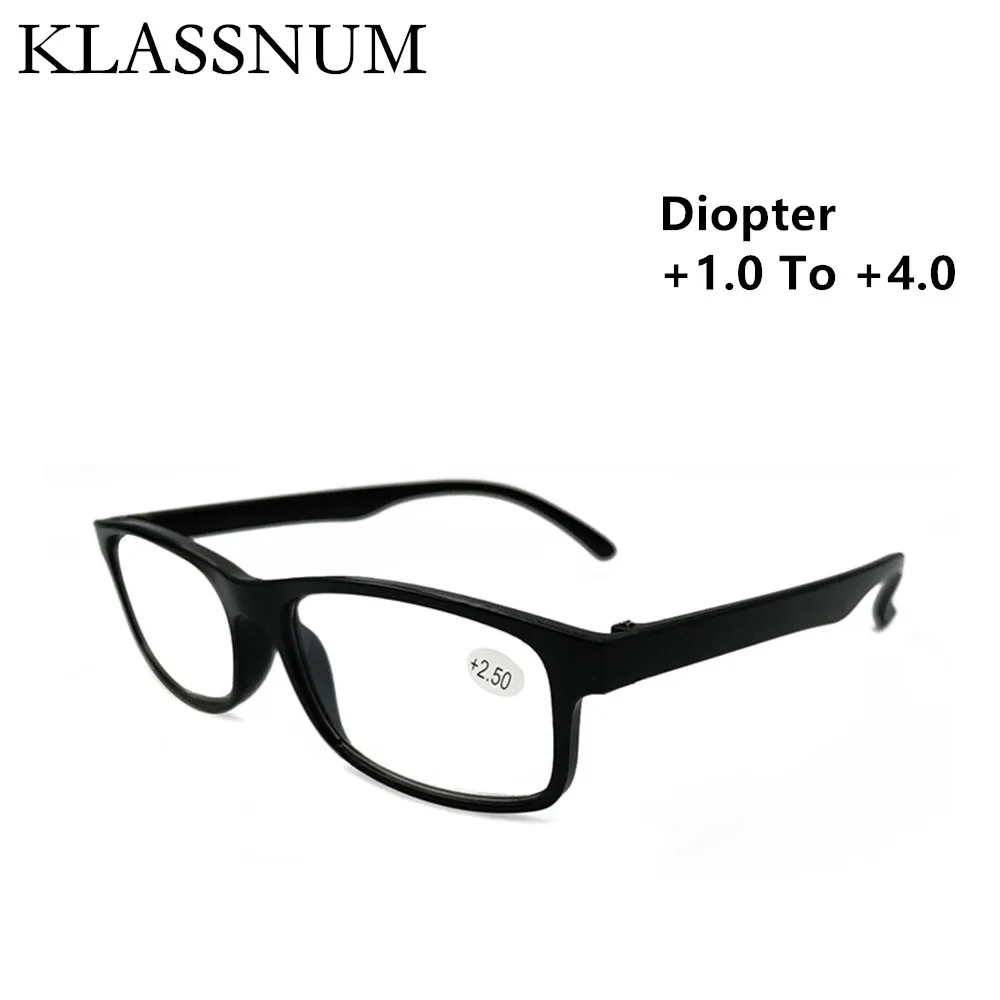 Top Trends: KLASSNUM Reading Glasses Ultralight Presbyopia Glasses Square Frame Glasses Men Women Farsighted Glasses Diopter + 1.0 To + 4.0 Shoppable Styles