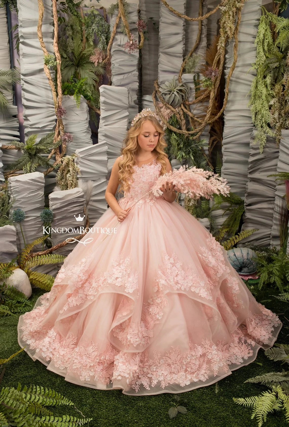 Top Trends: FATAPAESE Pink Flower Girl Dress Princess Luscious Tulle Skirt With Upon Layers Of Horsehair Braid Trimmed Fluffy Ball Gown Shoppable Styles - Image 5