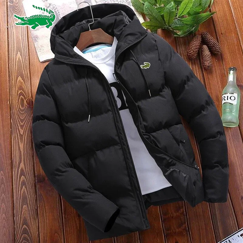 Top Trends: Brand Men's High-quality Jacket, Autumn And Winter New Jacket, Thickened Padded Jacket, Zippered Hooded Jacket, Men's Shoppable Styles