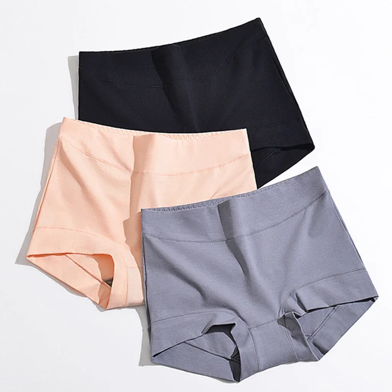 Top Trends: Cozy Seamless Shorts High-Rise Panties For Women Plus Size M-XXXXL Woman Underpants Cotton Female Underwear New Safety Hotpants Shoppable Styles