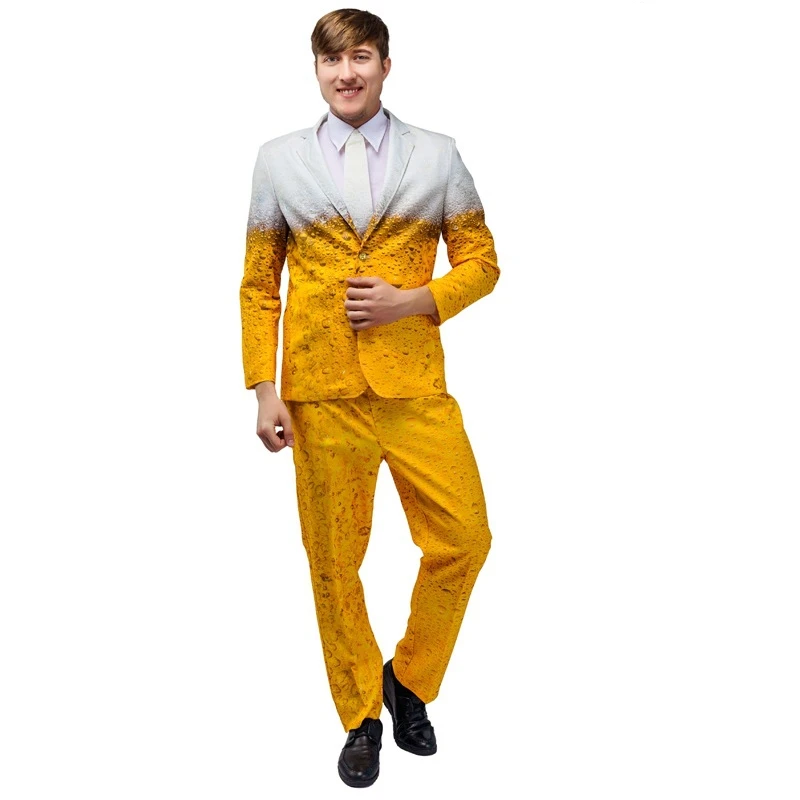 Top Trends: Men's Oktoberfest Suit Costume Bavarian Beer Cosplay Dress Up Adult Suit Clothes Role Play Yellow Beer Party Fantasia Costumes Shoppable Styles