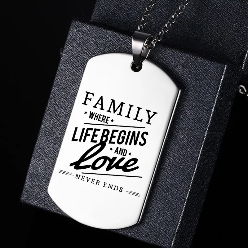 Top Trends: Vnox Personalized Image Necklaces Solid Stainless Steel Dog Tag For Women Men Pendant Custom Gift Shoppable Styles