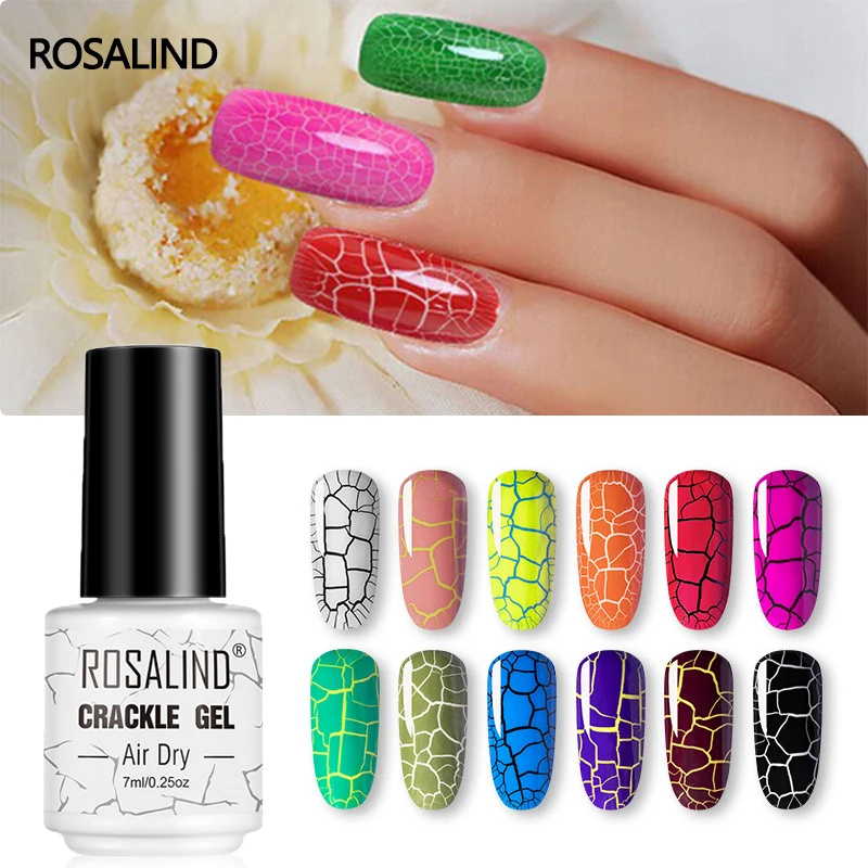 Top Trends: ROSALIND Gel Polish Cracking Nail Lacquer 7ml Base For Gel Varnish UV Gel Quick Drying Manicure Nail Art Crackle Nail Polish Shoppable Styles