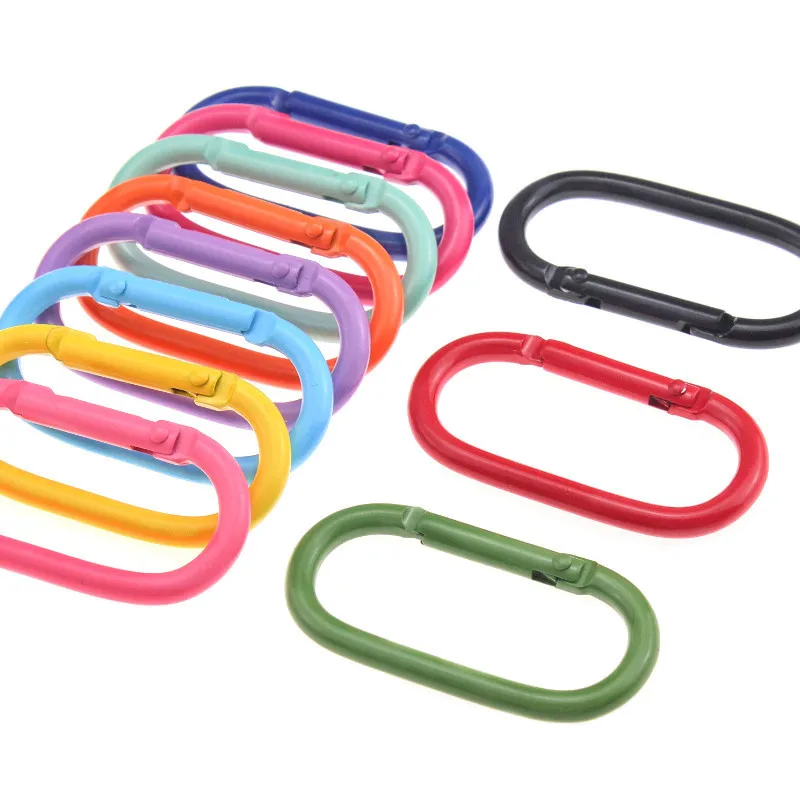 Top Trends: 2-12Pcs Carabiner Clip Snap Hooks Spring Buckles Metal Split Rings Keyring For DIY Bag Handbag Strap Craft Accessories Making Shoppable Styles