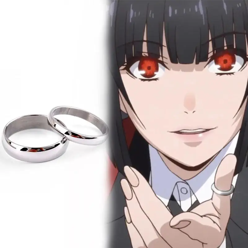 Top Trends: Stainless Steel Cartoon Anime Kakegurui Compulsive Gambler Cosplay Ring Props Jabami Yumeko Accessories Charm Jewelery Wholesale Shoppable Styles