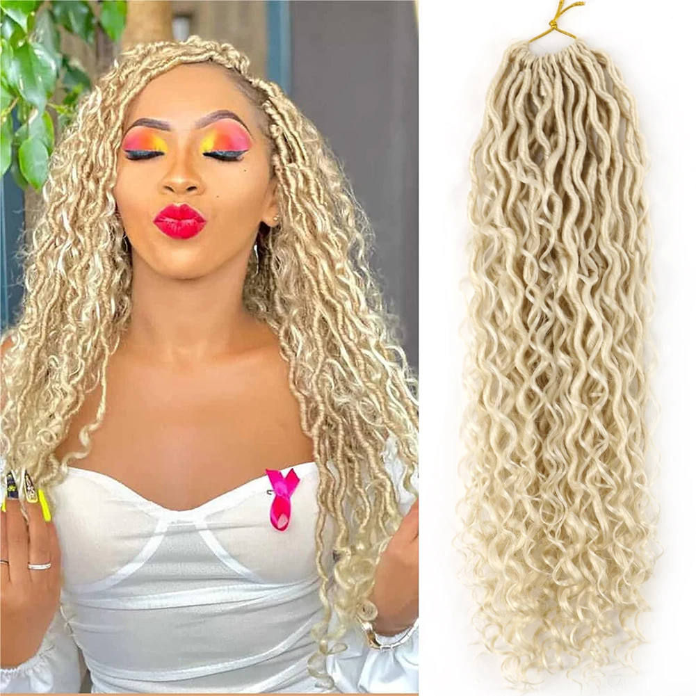 Top Trends: Dairess Synthetic River Locs Crochet Braids Pre Looped Goddess Faux Locs Crochet Hair Ombre Blonde For Black Women Shoppable Styles