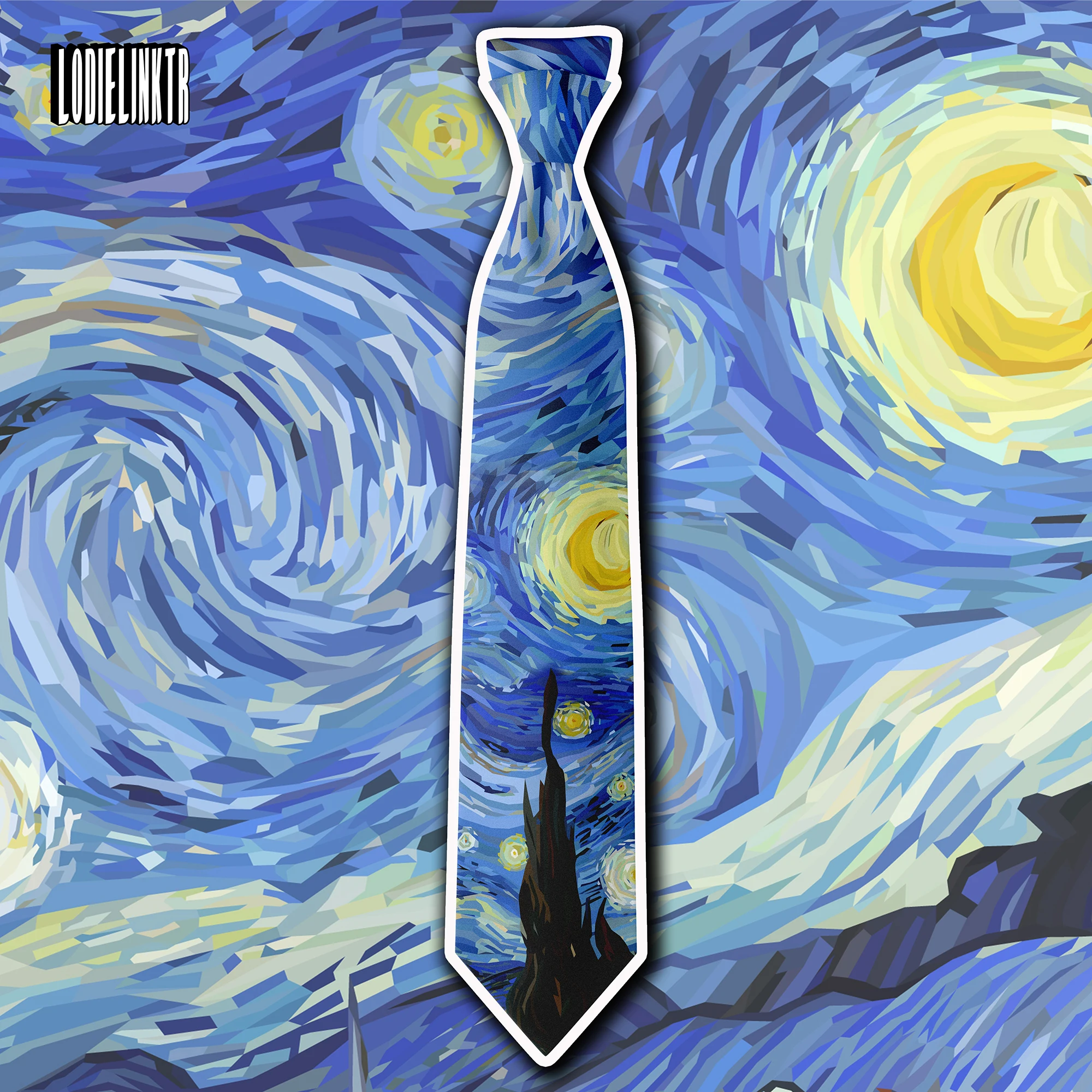 Top Trends: Starry Night Van Gogh Neckties Abstract Art Oil Painting Retro Men Women Polyester Tie Business Party Casual Shirt Accessories Shoppable Styles