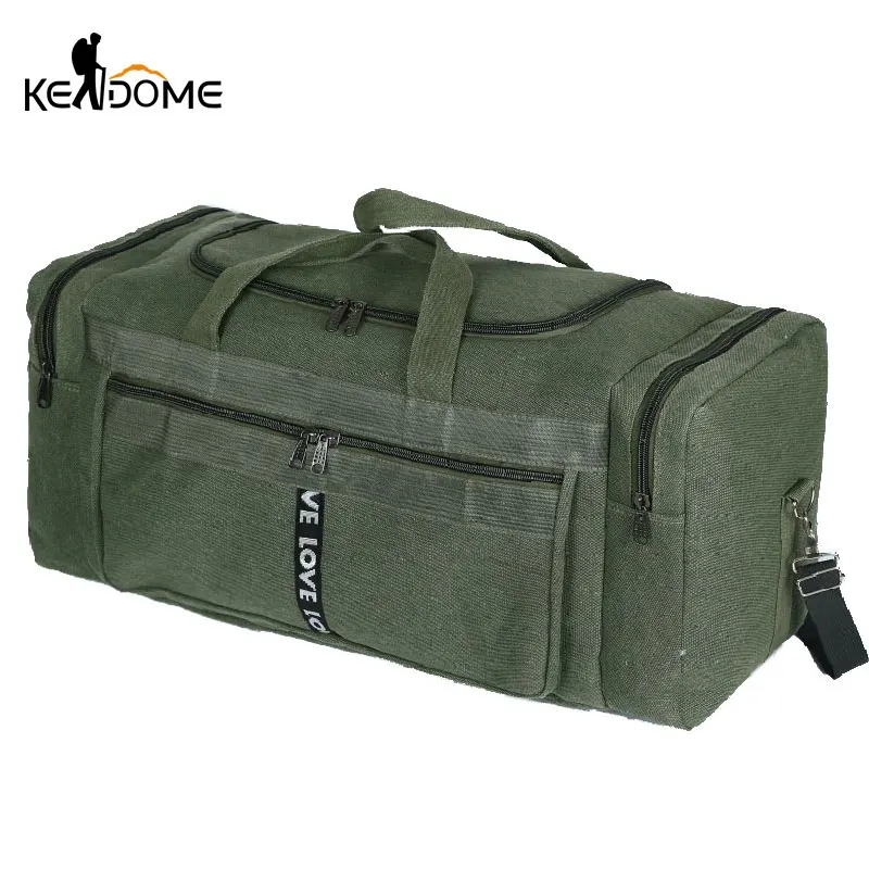 Top Trends: Large Capacity Canvas Travel Bag Waterproof Men&#039;s Shoulder Luggage Storage Bags Outdoor Trainning Fitness Sports Handbag XA927D Shoppable Styles