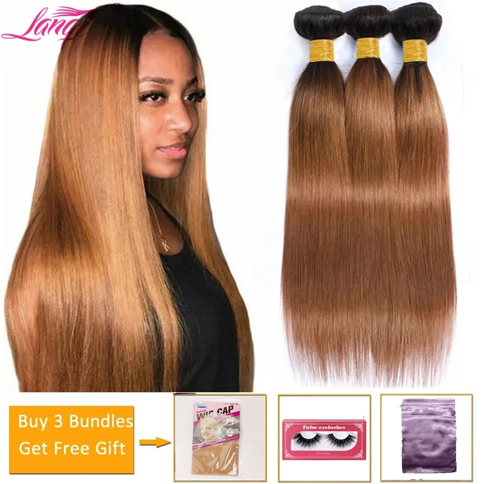 Top Trends: Brazilian Straight Hair Bundles 1Pcs Colored Wholesale Human Hair Weave Bundles 100% Remy Human Hair Extensions Shoppable Styles