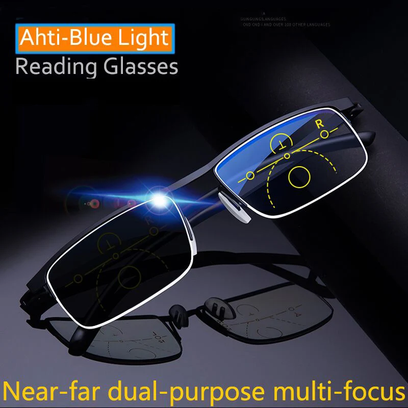 Top Trends: Intelligent Multifocal Progressive Reading Glasses For Men Women Near And Dual-use Anti-Blue Light Automatic Adjustment Eyewear Shoppable Styles