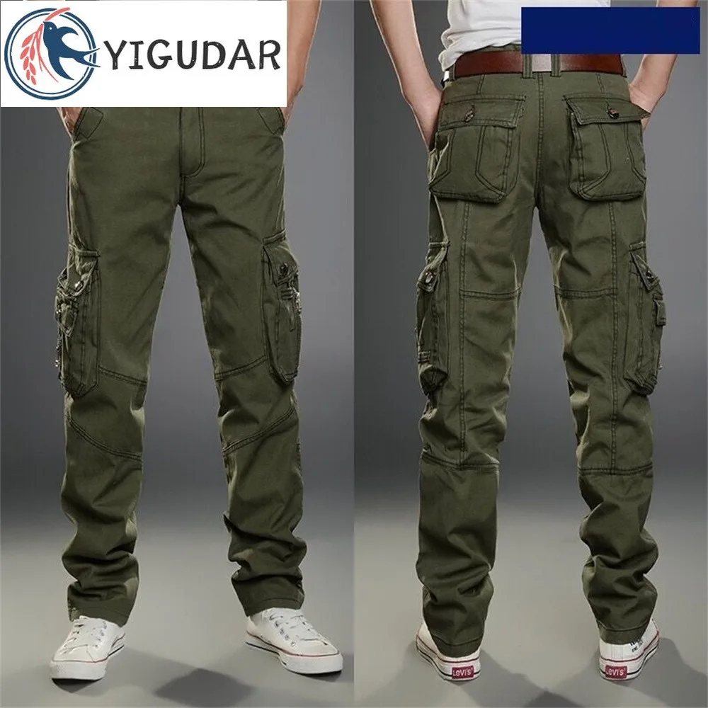 Top Trends: Autumn New Cargo Pants Men Loose Straight Leg Multi-pocket Outdoor Sports Leisure Army Camouflage Work Pants Joggers Trousers Shoppable Styles