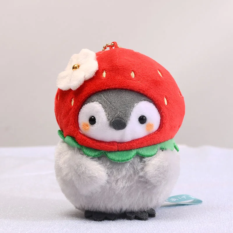 Top Trends: Cute Strawberry Penguin Keychains Cartoon Koi Penguin Plush Keychains Kawaii Strawberry Rabbit Doll Keychain For Bag Pendant Shoppable Styles