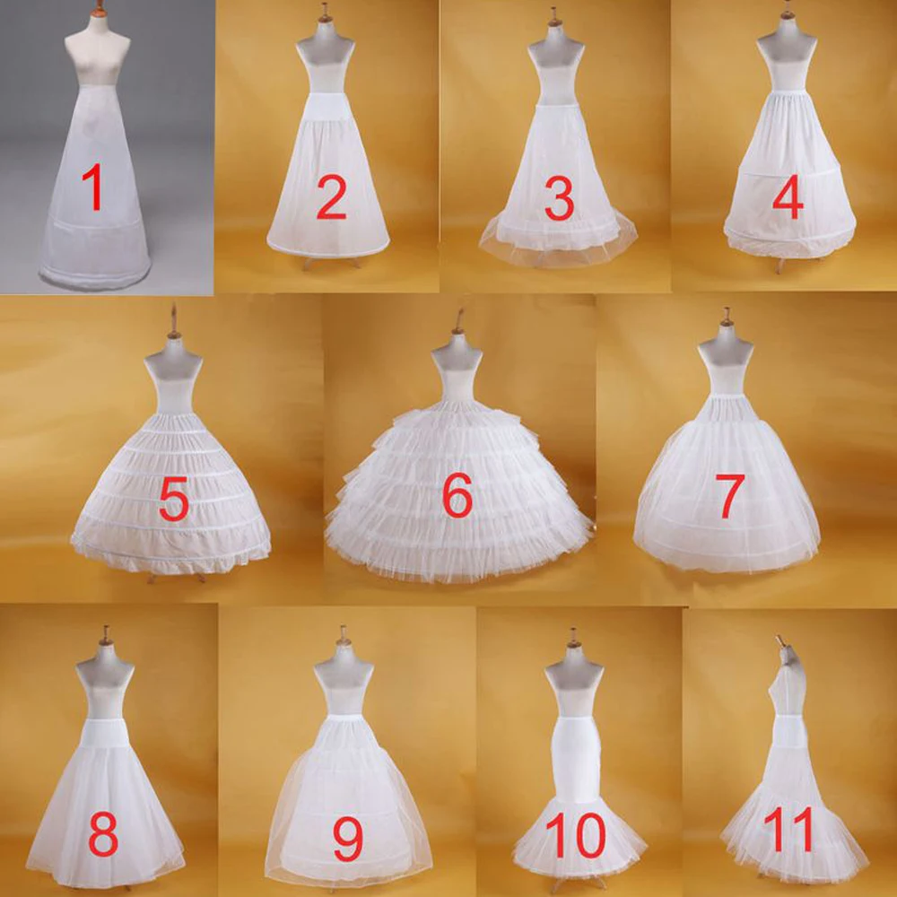 Top Trends: White 6 Hoops Big Petticoat Slips Tulle Skirts Long Puffy Crinoline Underskirt For Ball Gown Faldas Para Mujeres Wedding Dress Shoppable Styles