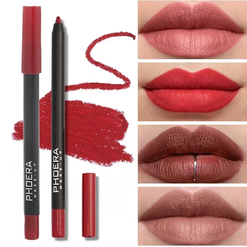 Top Trends: Lasting Nude Brown Lip Liner Pen Matte Lipstick Pen Waterproof Lips Makeup Women Sexy Red Non-stick Cup Lips Contour Cosmetics Shoppable Styles - Image 3