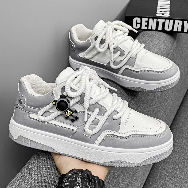 Top Trends: 2023 New Men's Skateboard Shoes Comfortable And Breathable Vulcanized Shoes Fashionable Lace-up Platform Shoes Sapato Masculino Shoppable Styles