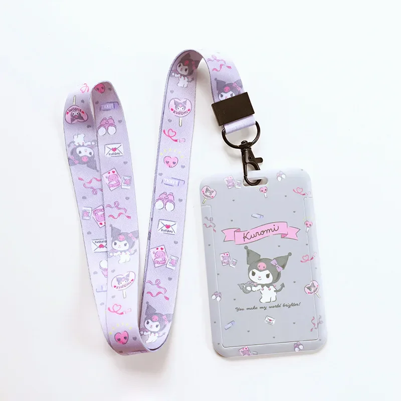 Top Trends: Sanrio Hello Kitty Kulomi Student Campus Card Holder Collar Cartoon Pvc Card Holder Listing ID Protective Cover Girl Gift Shoppable Styles