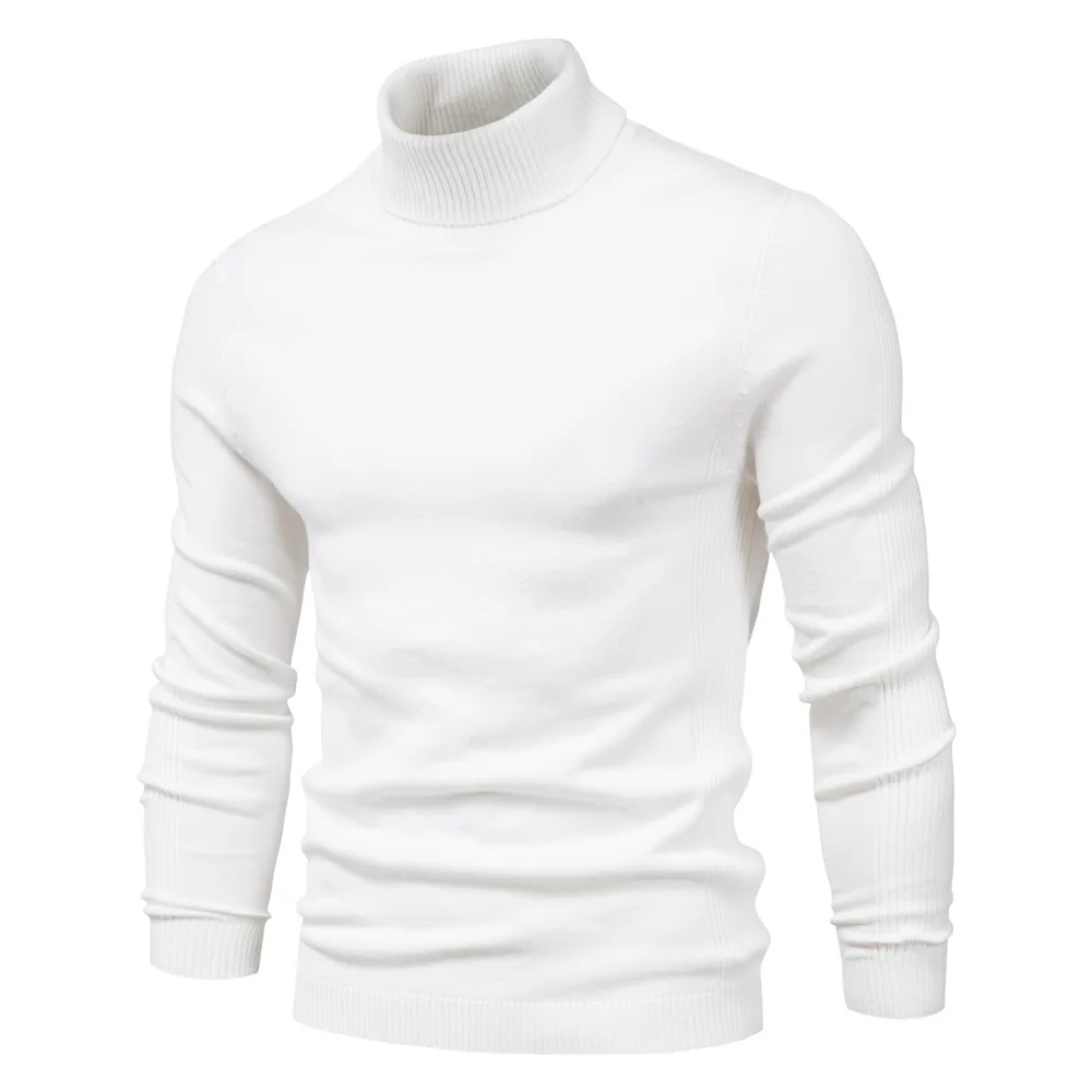 Top Trends: Winter Turtleneck Thick Mens Sweaters Casual Turtle Neck Solid Color High Quality Warm Slim Luxury Brand Men&#039;s Sweaters Pullover Shoppable Styles