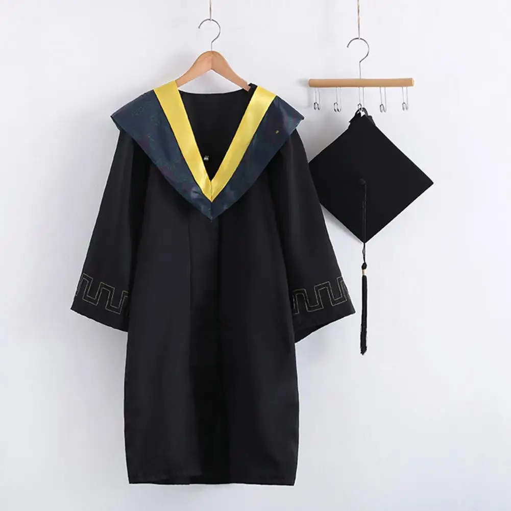 Top Trends: Graduation Uniform Gown Cap 2023 Unisex Graduation Bachelor Costume School University Graduation Ceremony Baccalaureate Gown Shoppable Styles