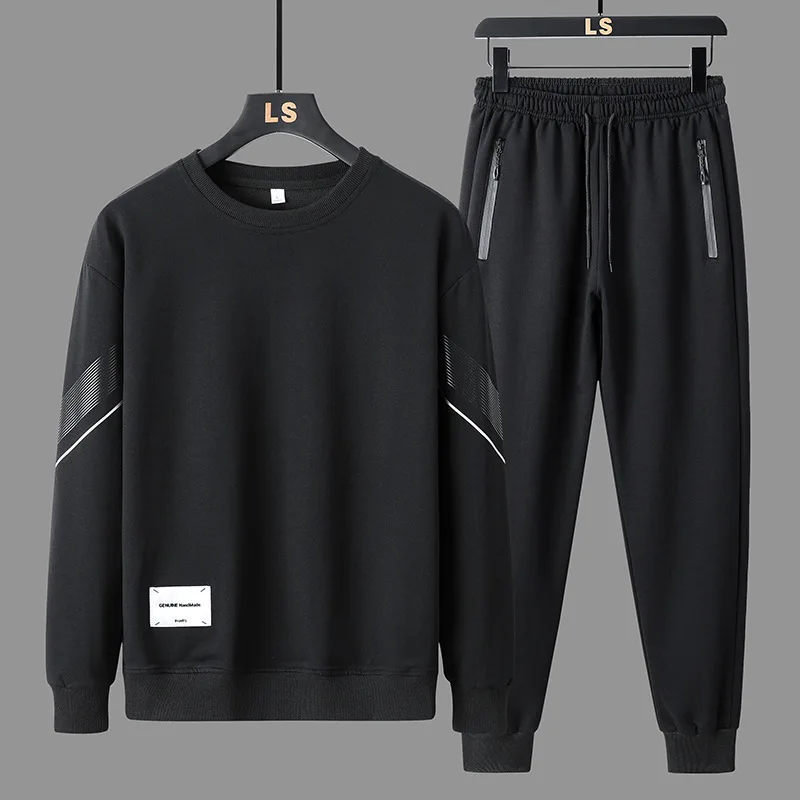 Top Trends: New Fashion Round Neck Hoodie + Pants 2-piece Suits Men Tracksuit Casual Male Pullover Sportwear Athletic Sets Shoppable Styles