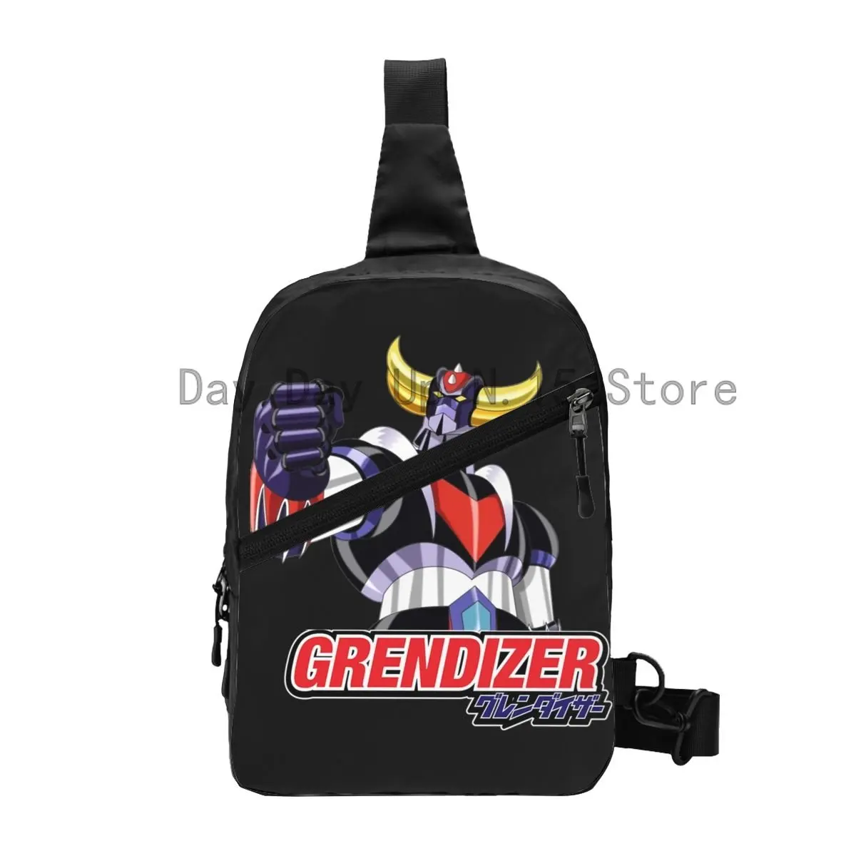 Top Trends: Fashion UFO Robot Grendizer Crossbody Sling Backpack Men Goldrake Goldorak Mecha Anime Shoulder Chest Bag For Camping Biking Shoppable Styles