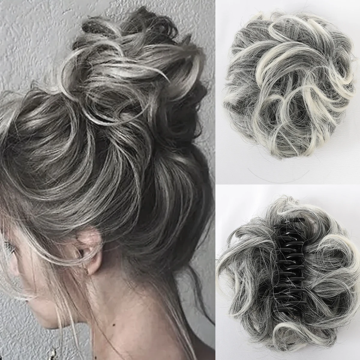 Top Trends: Claw Clip Messy Bun Wavy Curly Hair Piece Chignon Ponytail Hairpieces Synthetic Tousled Updo Hair Extensions Scrunchie Hairpiece Shoppable Styles