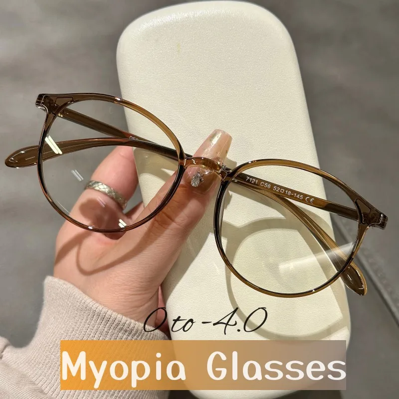 Top Trends: Women&#039;s New Style Finished Myopia Glasses Classic Retro Minus Diopter Eyeglasses Ultralight Anti-blue Short Sighted Eyewear Shoppable Styles