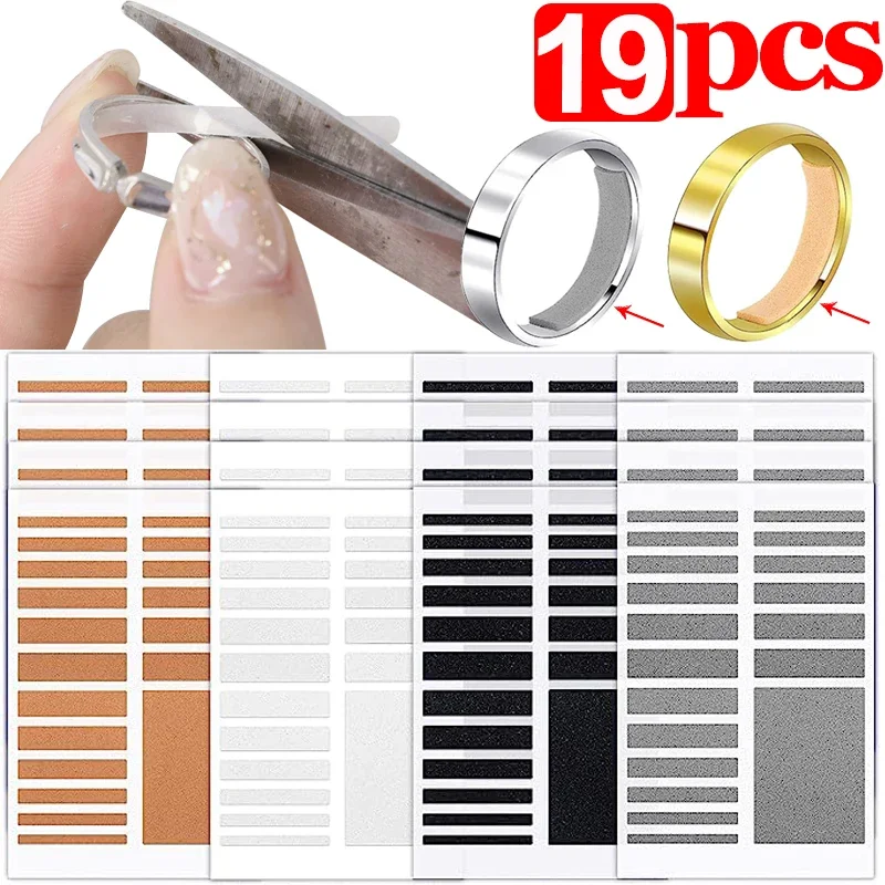 Top Trends: 19Pcs Ring Adjust Dimension Silicone Invisible Sticker For Loose Rings Transparent White Finger Ring Resizer Reduce Jewelry Tool Shoppable Styles