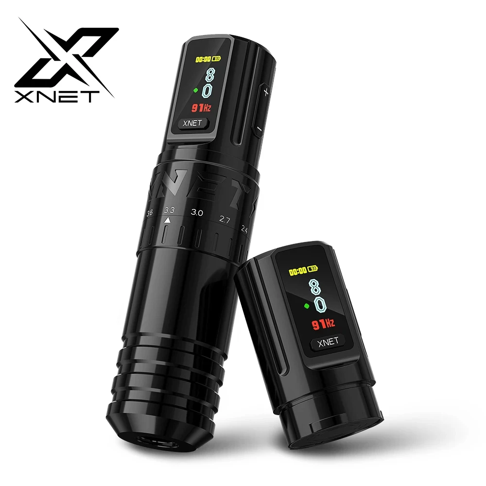 Top Trends: XNET Vipera Professional Wireless Tattoo Machine Adjustable Stroke 2.4-4.2mm OLED Display 2400mAh Battery For Tattoo Artists Shoppable Styles