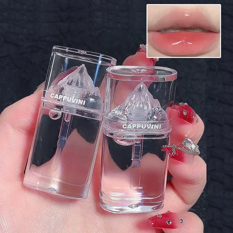 Top Trends: Ice Mountain Lip Gloss Honey Lip Oil Crystal Jelly Lip Glaze Moisturizing Transparent Waterproof Liquid Lips Makeup Cosmetics Shoppable Styles