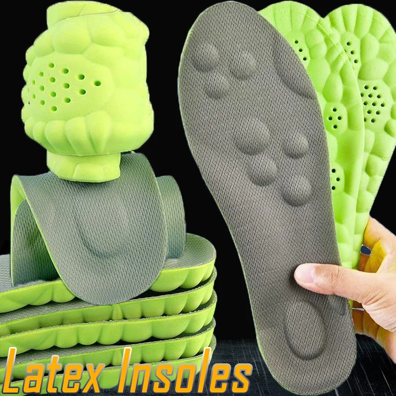 Top Trends: 4D Memory Foam Insoles Latex Sports Shock Absorption Shoe Pads Inserts Soft Running Deodorant Sweat Absorption Cushions Shoppable Styles