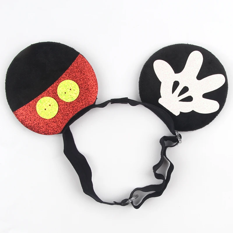 Top Trends: Boys Mickey Mouse Adjustable Headband Men Disney Ear Nylon Elastic Hairband With No Bow Kids Festival Party DIY Hair Accessories Shoppable Styles