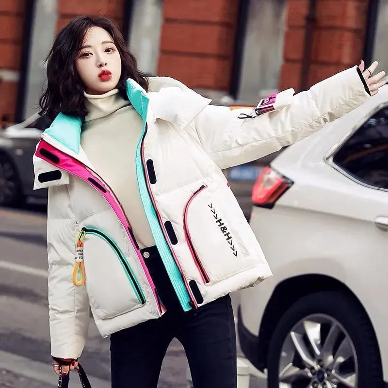 Top Trends: 2023 New Women Down Jacket Winter Coat Female Short Glossy Parkas Loose Thick Warm Outwear Hooded Commuting Versatile Overcoat Shoppable Styles