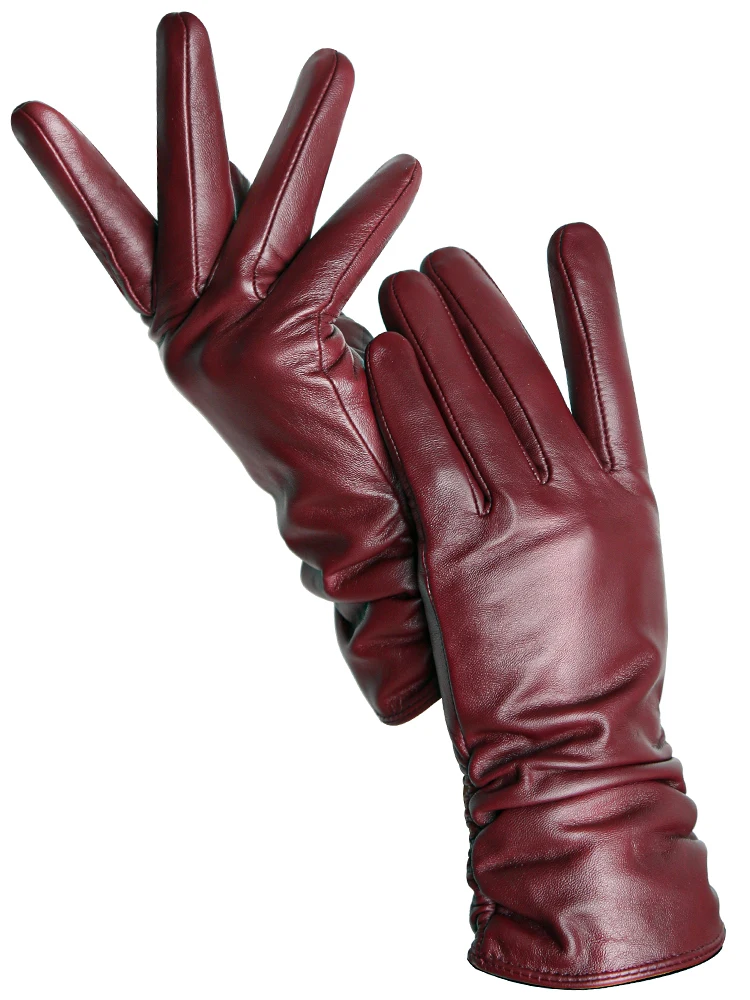 Top Trends: Women&#039;s Sheepskin Gloves Winter Warm Plus Velvet Short Thin Touch Screen Driving Color Women&#039;s Leather Gloves High Quality -2081 Shoppable Styles