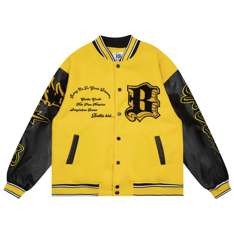 Top Trends: Men Vintage Varsity Baseball Jacket Patchwork Letter Sun Moon Embroidery Hip Hop Bomber Jackets College Streetwear Coats Shoppable Styles