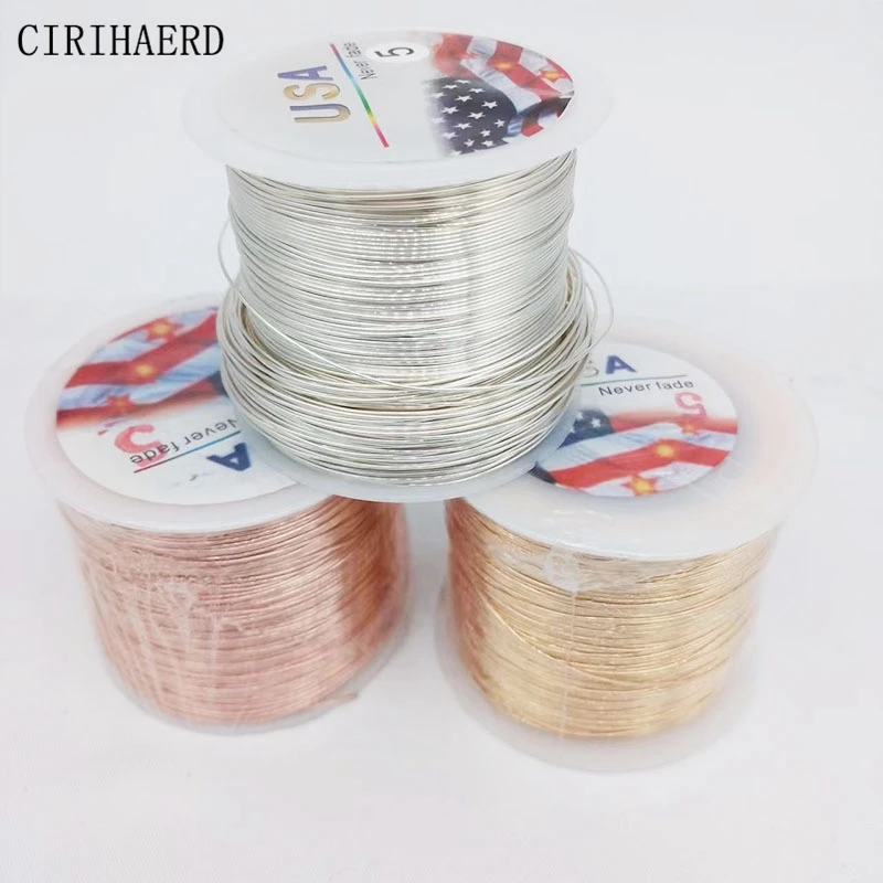 Top Trends: Wholesale Rose Gold / Silver Plated Copper Wire For Jewelry Craft Materials DIY Jewellery Making Accessories Supplies Beads Wire Shoppable Styles