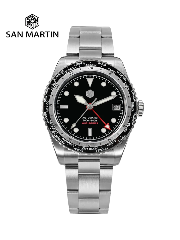 Top Trends: San Martin 2023 New Men Watches Luxury Sports Diving Watch Japan NH34 GMT Business Automatic Mechanical Sapphire Waterproof 200m Shoppable Styles