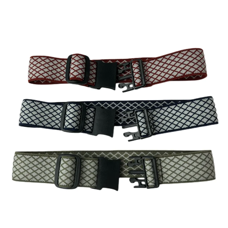 Top Trends: Unisex 2 Pack 2 Loop Invisible Pants Adjuster Plastic Buckle No Show Jacquard Elastic Belt Shoppable Styles