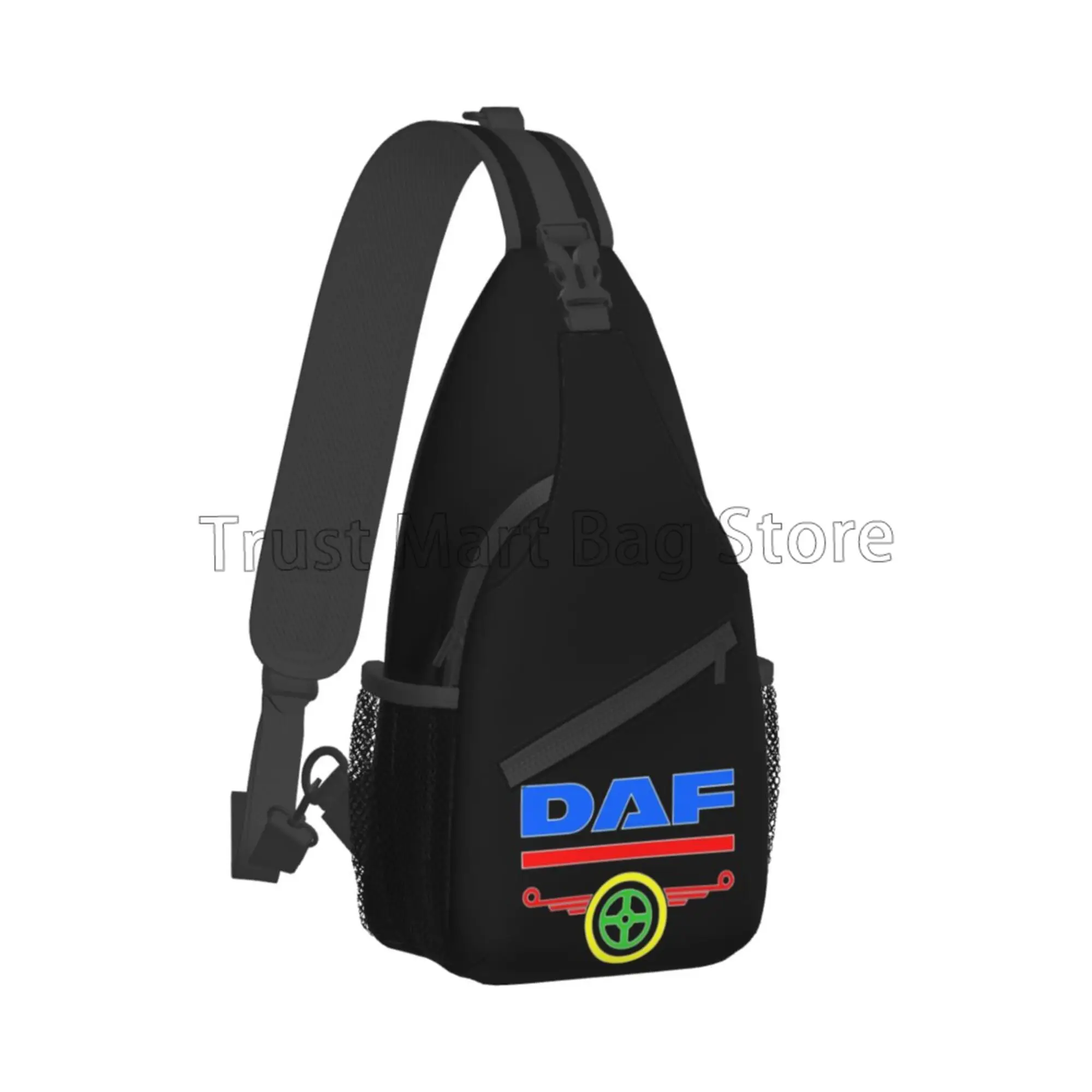 Top Trends: DAF Logo Print Chest Bags Crossbody Sling Bag Travel Hiking Backpack Casual One Shoulder Daypack For Women Men Outdoor Sports Shoppable Styles - Image 2