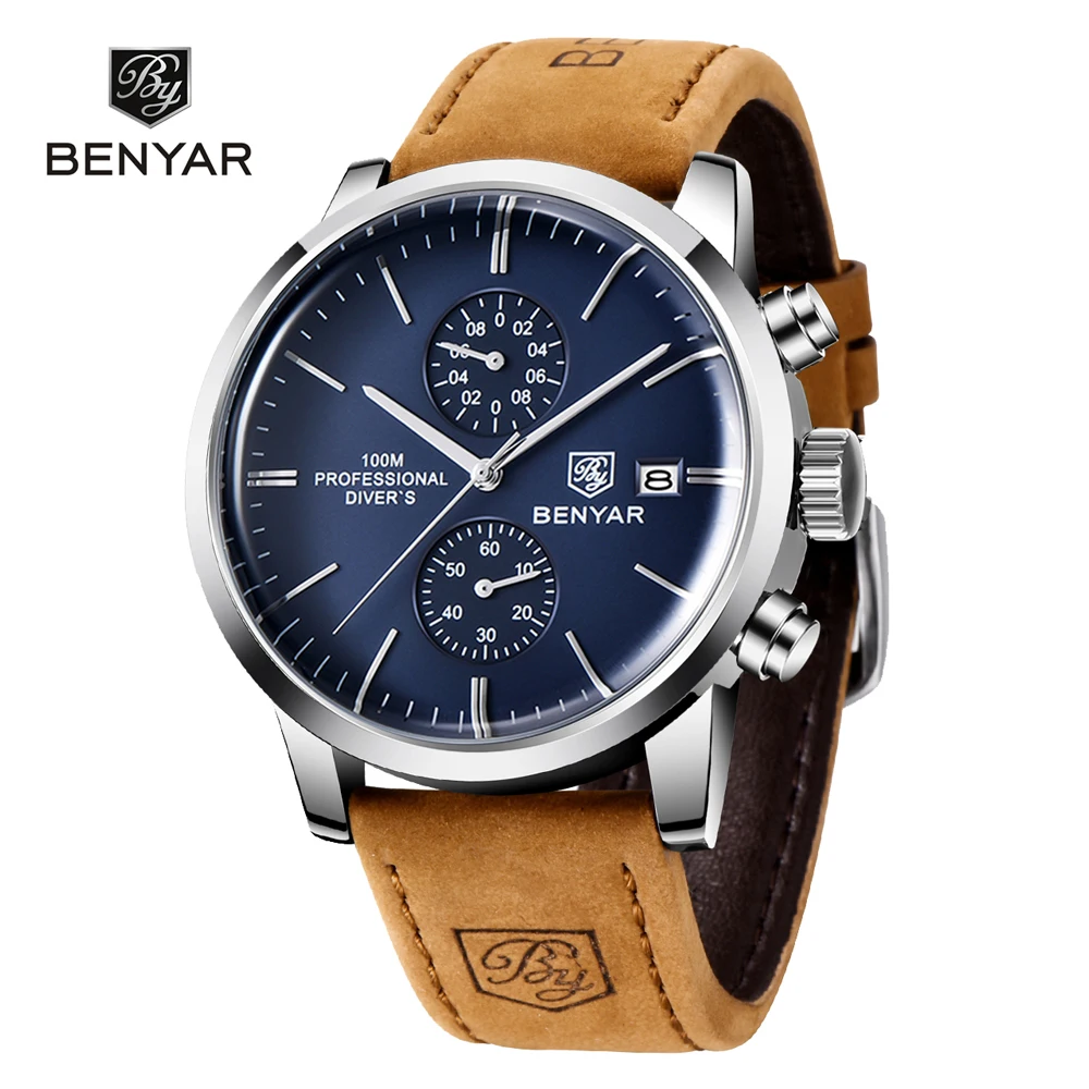 Top Trends: BENYAR Mens Watches Top Brand Luxury Quartz Men Watch 2023 Sports Watch For Men Chronograph Military Watch Men Relogio Masculino Shoppable Styles