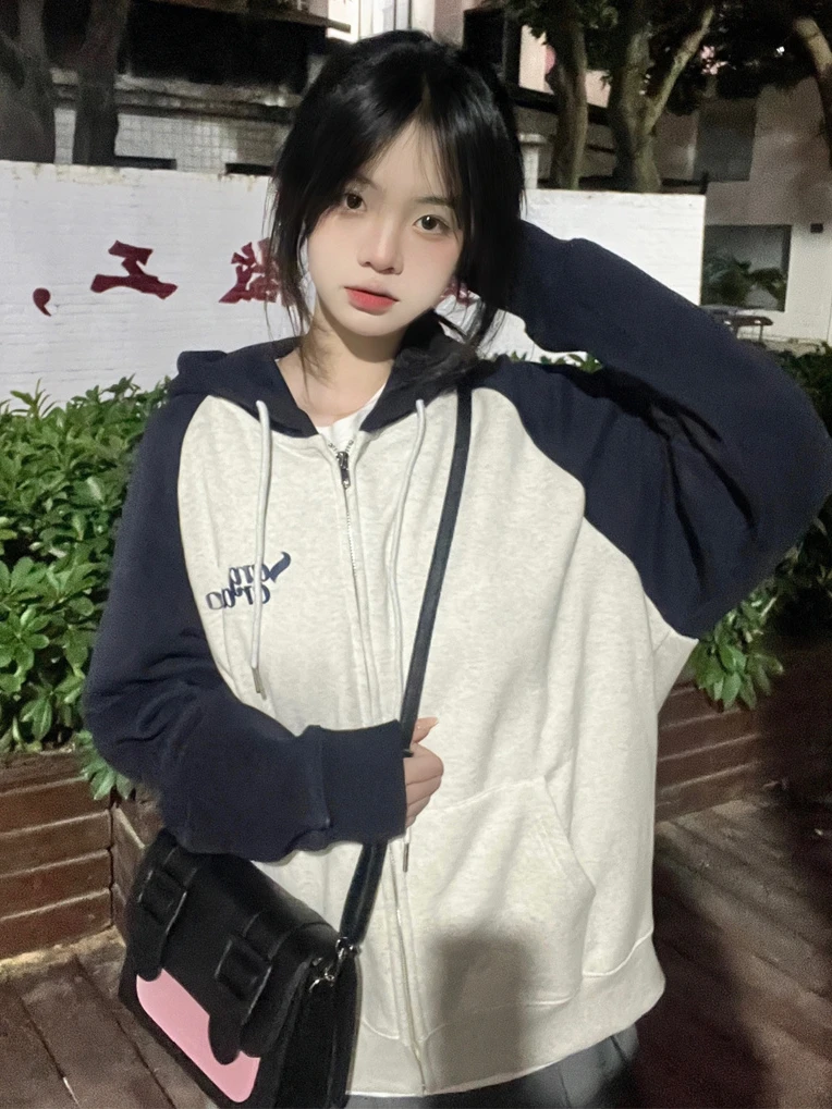 Top Trends: Deeptown Harajuku Zip Up Hoodies Women Korean Fashion Streetwear Hooded Sweatshirts Female Kpop Vintage Tops Spring And Autumn Shoppable Styles