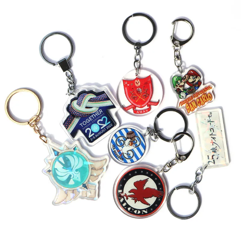 Top Trends: Personalized Your Logo Keychain Custom Arcylic Key Chain Photo Customized Anime Charms Keyring Company For Promotional Gifts Shoppable Styles - Image 4