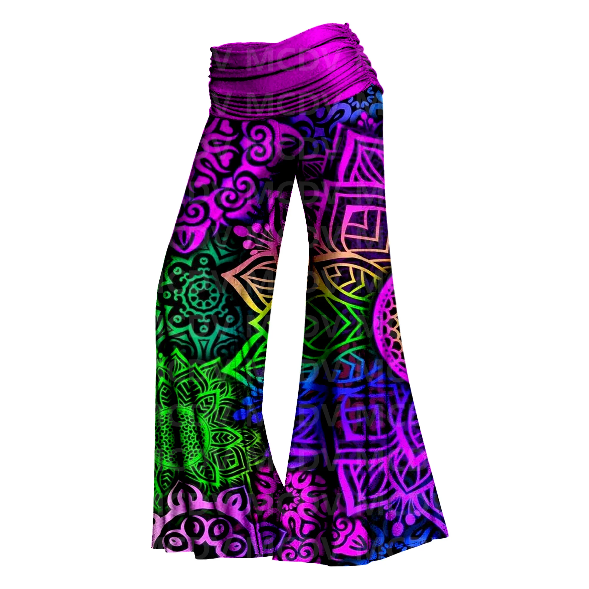 Top Trends: Women's Wide Leg Pants Yoga Psychedelic 3D Printed Women's Casual Pants 5 Color Shoppable Styles - Image 2