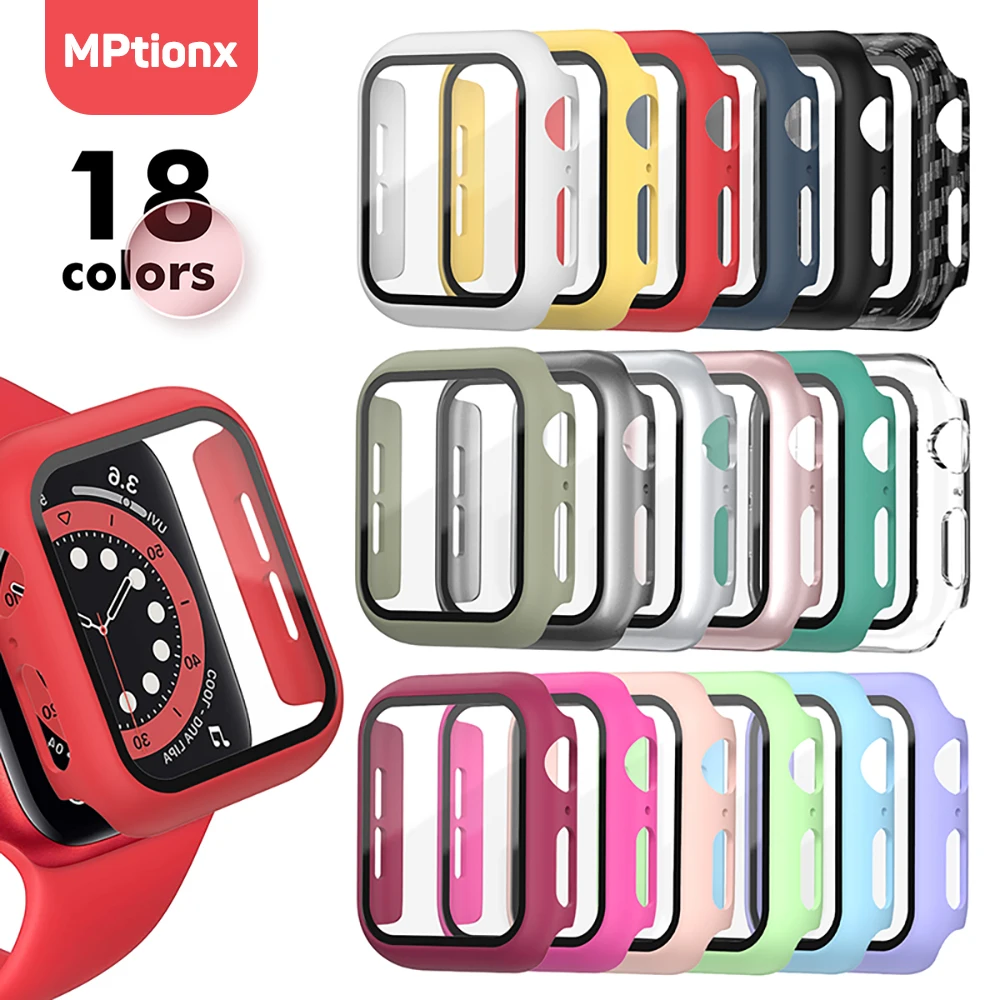 Top Trends: Glass+ Matte Watch Cover For Apple Watch Case 45mm 41mm 44mm 40mm 42mm 38mm Bumper+ Screen Protector For Iwatch SE 9 8 7 6 5 4 3 2 Shoppable Styles